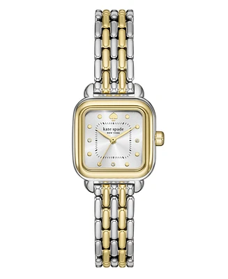 Kate Spade New York Women's Gracie Square Three-Hand Two-Tone Stainless Steel Watch, 25mm