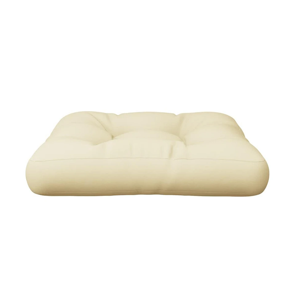 vidaXL Pallet Cushion Cream 23.6"x24.2"x3.9" Fabric