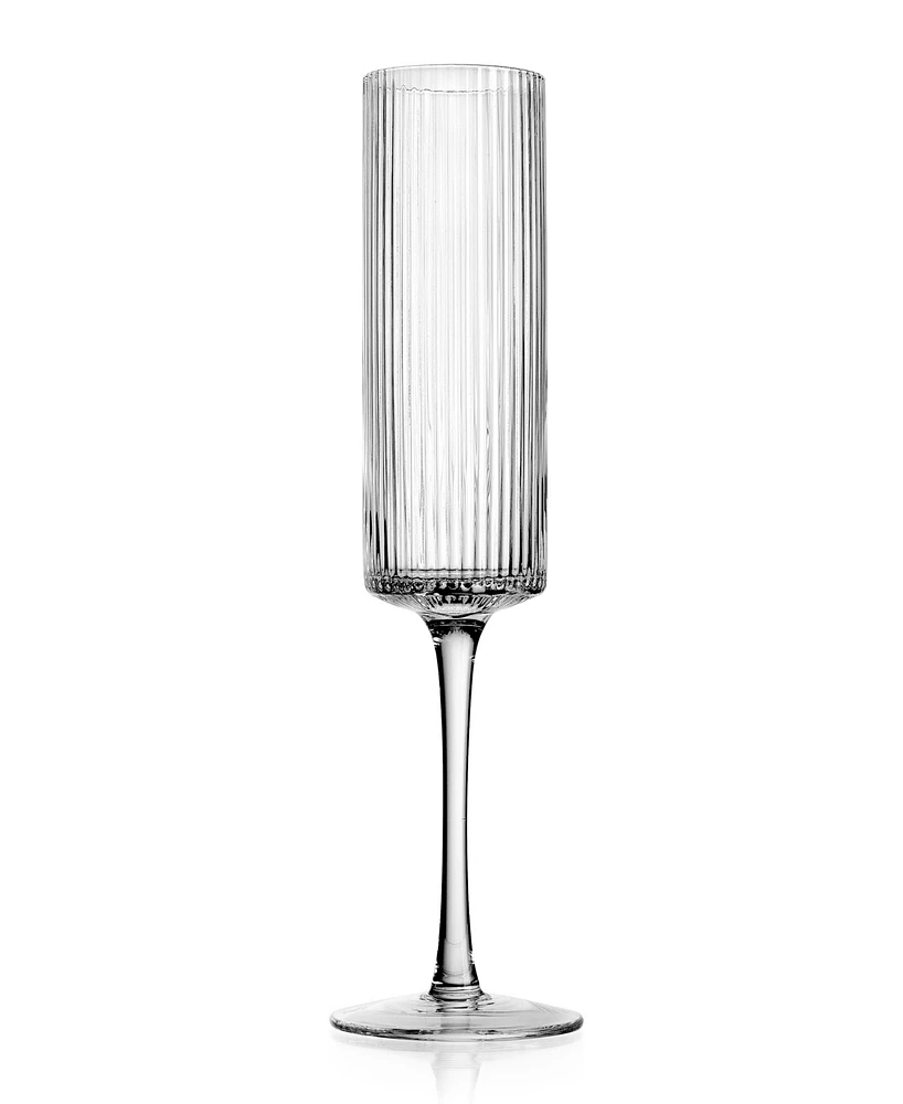 Godinger Sullivan Street Fluted Champagne Glasses, Set of 4