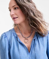 Style & Co Women's Split-Neck 3/4-Sleeve Top, Exclusively at Macy's