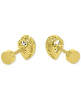 Cubic Zirconia Pear-Shape Stud Earrings (1-1/2 ct. t.w.) in 14k Gold-Plated Sterling Silver