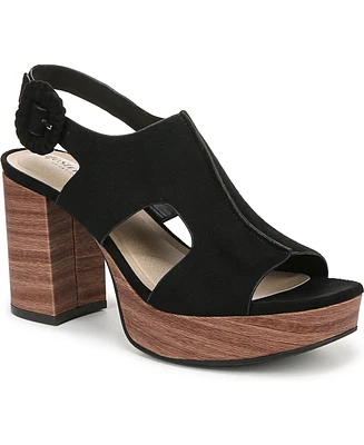 LifeStride Women's Audra Open Square Toe Block Heel Platform Sandals