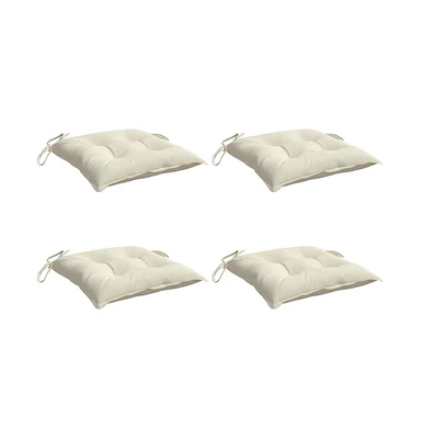 vidaXL Chair Cushions 4 pcs Cream White 19.7"x19.7"x2.8" Oxford Fabric