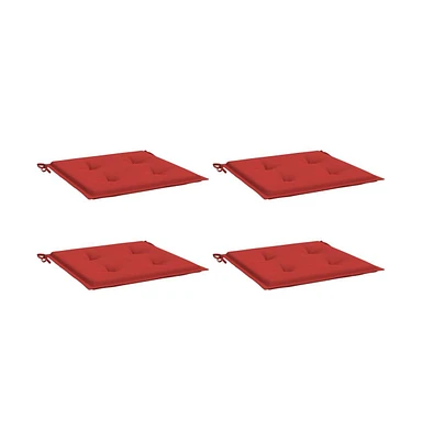 Garden Chair Cushions 4 pcs Red 19.7"x19.7"x1.6" Oxford Fabric
