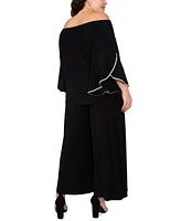 Msk Plus Size Off-The-Shoulder Ruffle-Sleeve Top