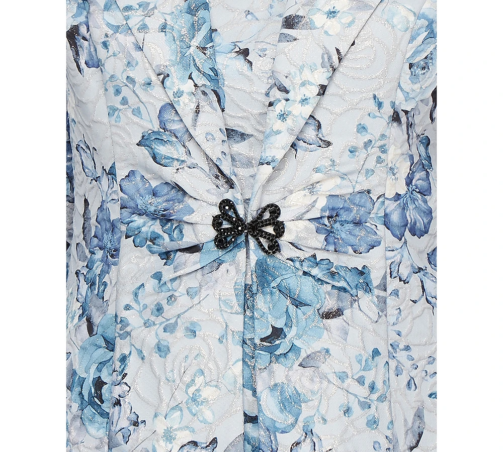 Alex Evenings Petite Metallic Jacquard Jacket & Top Set