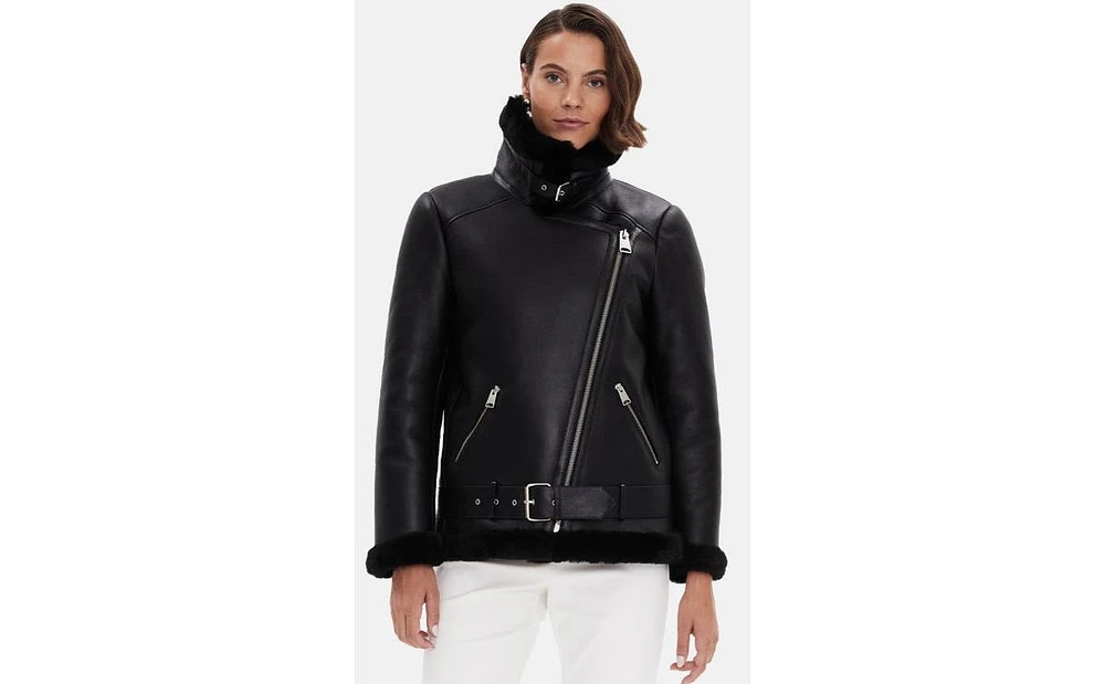 Furniq Uk Women's Genuine Shearling Jacket
