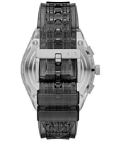 A|X Armani Exchange Men's Sync Quartz Chronograph Gray Polyurethane Watch, 44mm