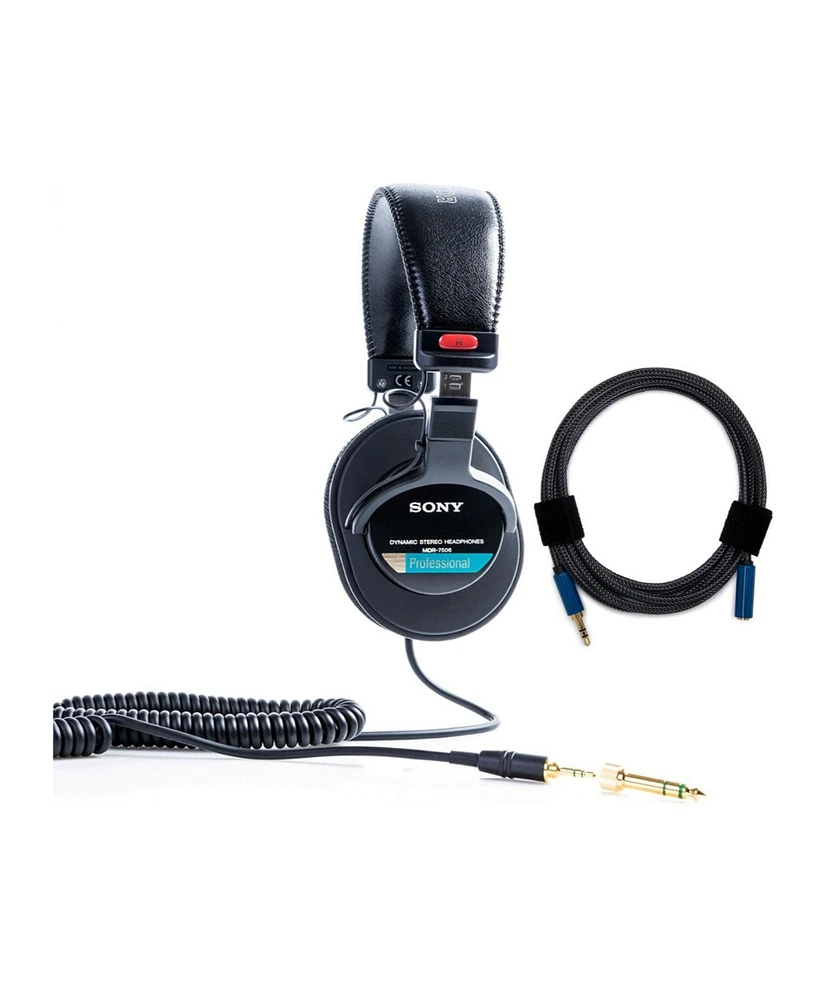 Sony MDR7506 Folding Professional Closed Ear Headphones w/ Nylon Braided Cable