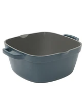 Crock-Pot Northvale Cast Aluminum Lightweight Durable 5.2 Quart Heavy Duty Dutch Oven Pot With Lid, Safe, Dual Handles - Matte Blue