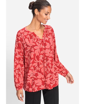 Olsen Women's Floral Print Shirt
