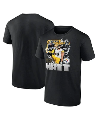Fanatics Men's T.j. Watt Black Pittsburgh Steelers Notorious Player Graphic T-Shirt