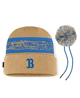 Jordan Men's Khaki Ucla Bruins On-Field Peak Cuffed with Pom Knit Hat
