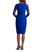 Tadashi Shoji Women's Emille Embroidered Illusion Cocktail Dress