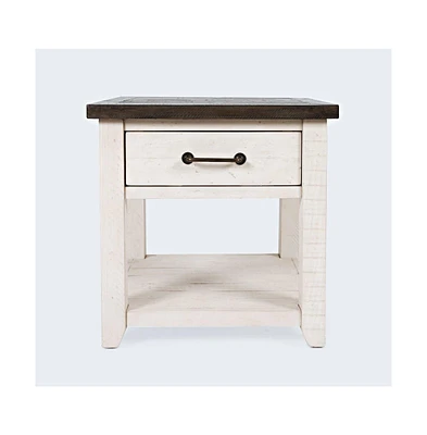 Madison County Rustic Reclaimed Pine Farmhouse Harris End Table