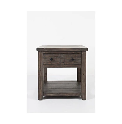 Madison County Rustic Reclaimed Pine Farmhouse End Table