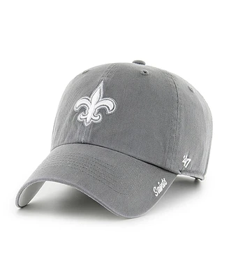 '47 Brand Women's Gray New Orleans Saints Luminance Cheer Clean Up Adjustable Hat