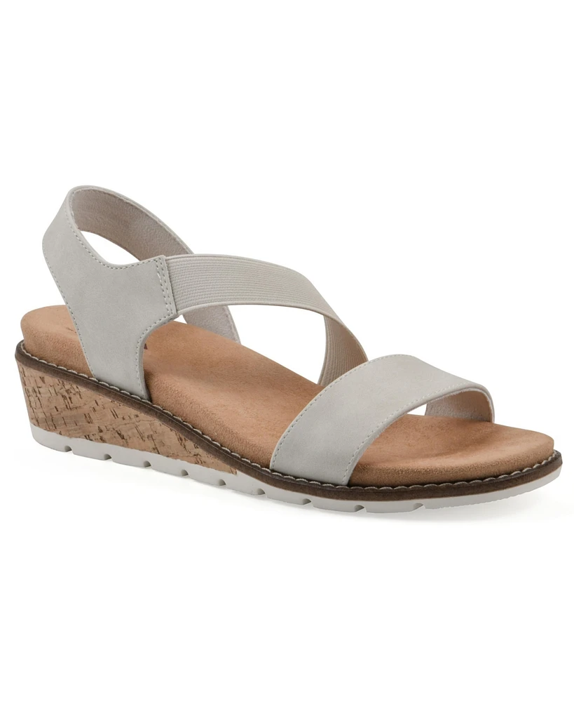 Cliffs by White Mountain Women's Tinnley Wedge Slip-On Sandals