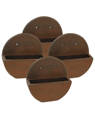 Indoor/Outdoor Round Polyresin Wall-Mounted Flower Pot Planter - 12"