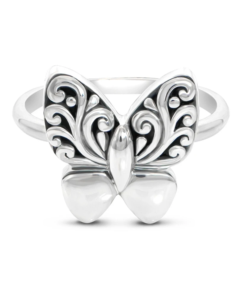 Devata Butterfly Filigree Ring in Sterling Silver