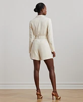 Lauren Ralph Lauren Women's Belted Double-Breasted Cady Romper