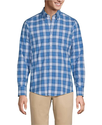 Lands' End Men's Tailored Fit No Iron Twill Long Sleeve Shirt