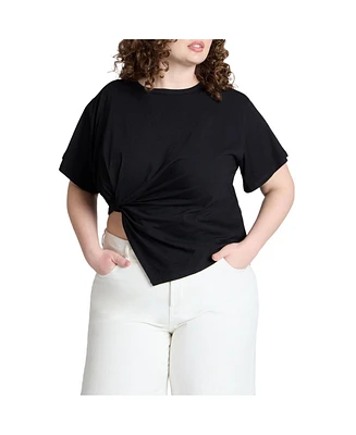 Eloquii Women's Twist-Tie Tee