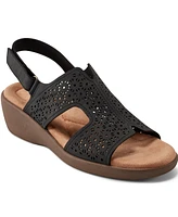 Easy Spirit Women's Kali Low Wedge Slingback Sandals