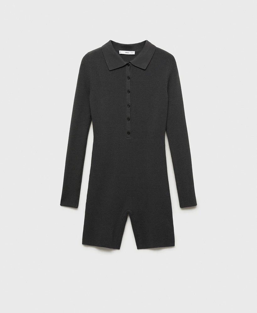 Mango Women's Polo Neck Romper