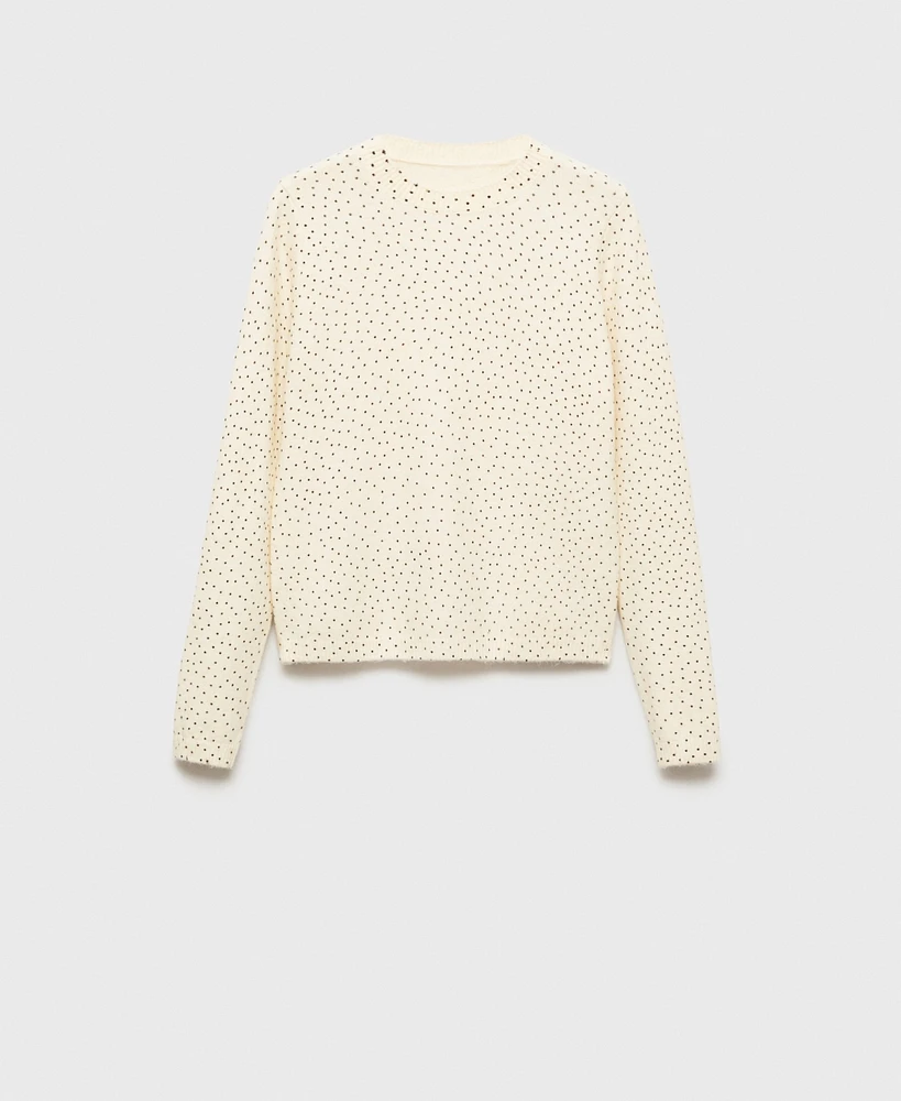 Mango Women's Polka Dot Knitted Sweater