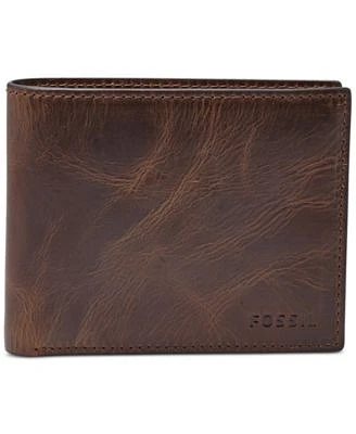 Fossil Mens Leather Bifold Wallet Collection