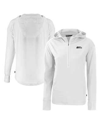 Cutter & Buck Women's White Seattle Seahawks Daybreak Eco Half-Zip Hoodie
