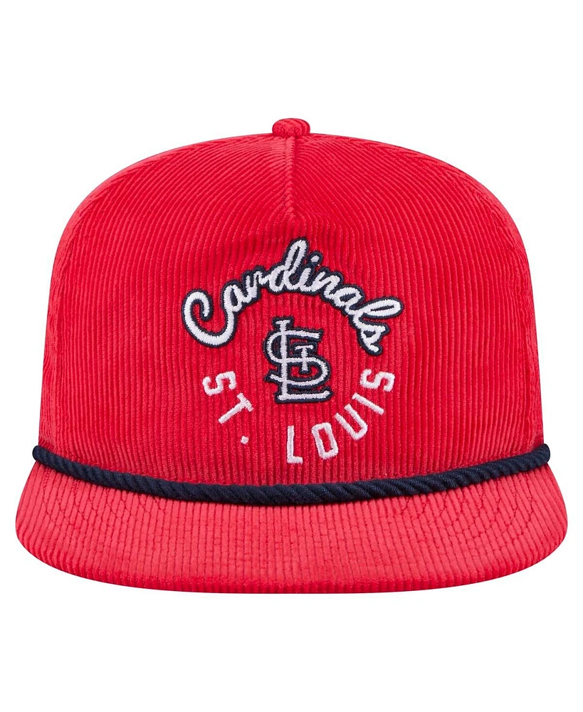 New Era Men's Red St. Louis Cardinals Full Circle Corduroy Golfer Adjustable Hat