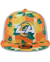 New Era Men's Orange Los Angeles Rams Citrus 9FIFTY Trucker Snapback Hat