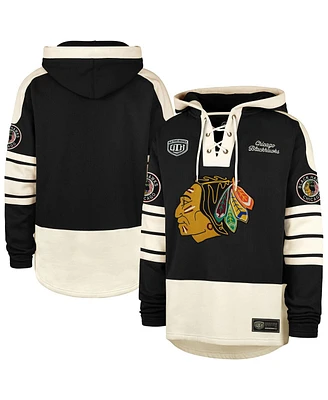 47 Brand Men's Chicago Blackhawks Blue Line Heritage Lacer Pullover Hoodie