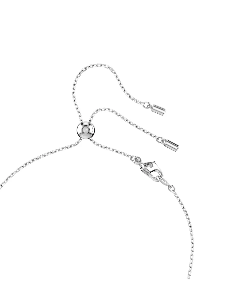 Swarovski Constella Round Cuts White Rhodium Plated Y Necklace