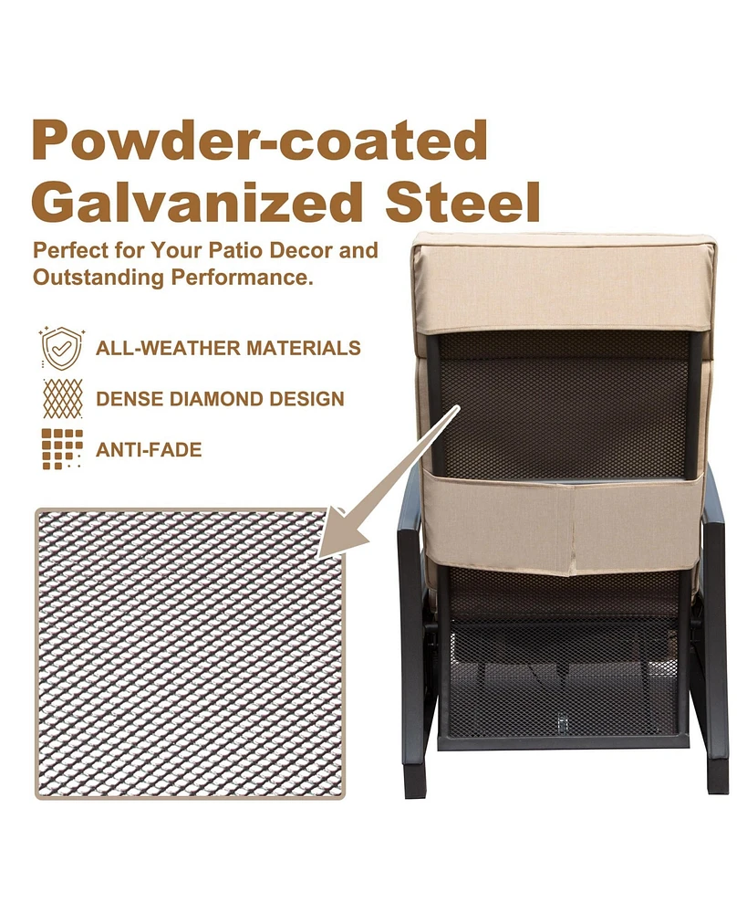 Mondawe Adjustable Patio Recliner Chair Lounge Chairs