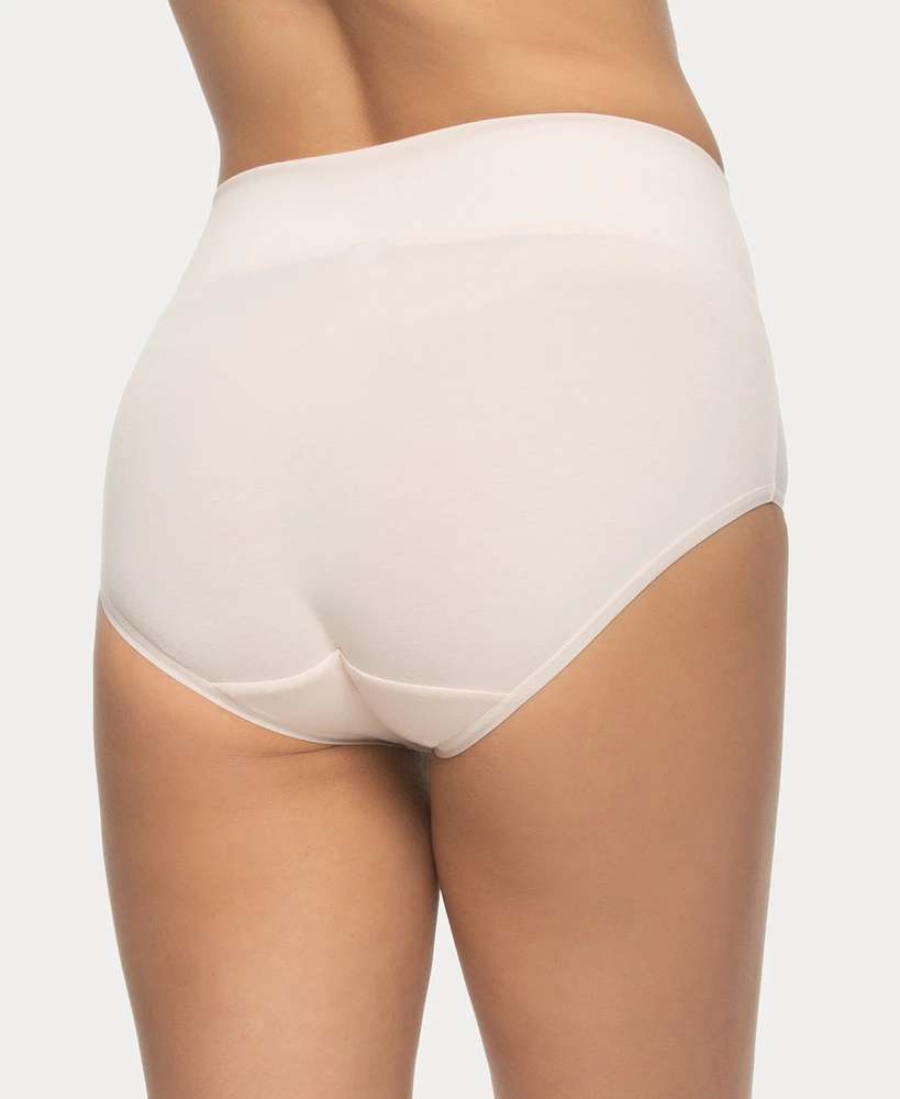 Felina Women's 3-Pack Pima Cotton Control Brief Panty