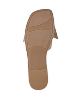 Marc Fisher Women's Fineya Bow Flat Slide Sandals