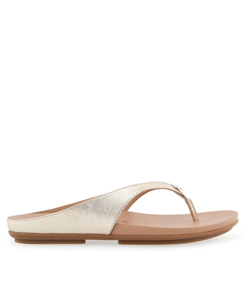 Aerosoles Women's Fisher Round Toe Thong Sandals