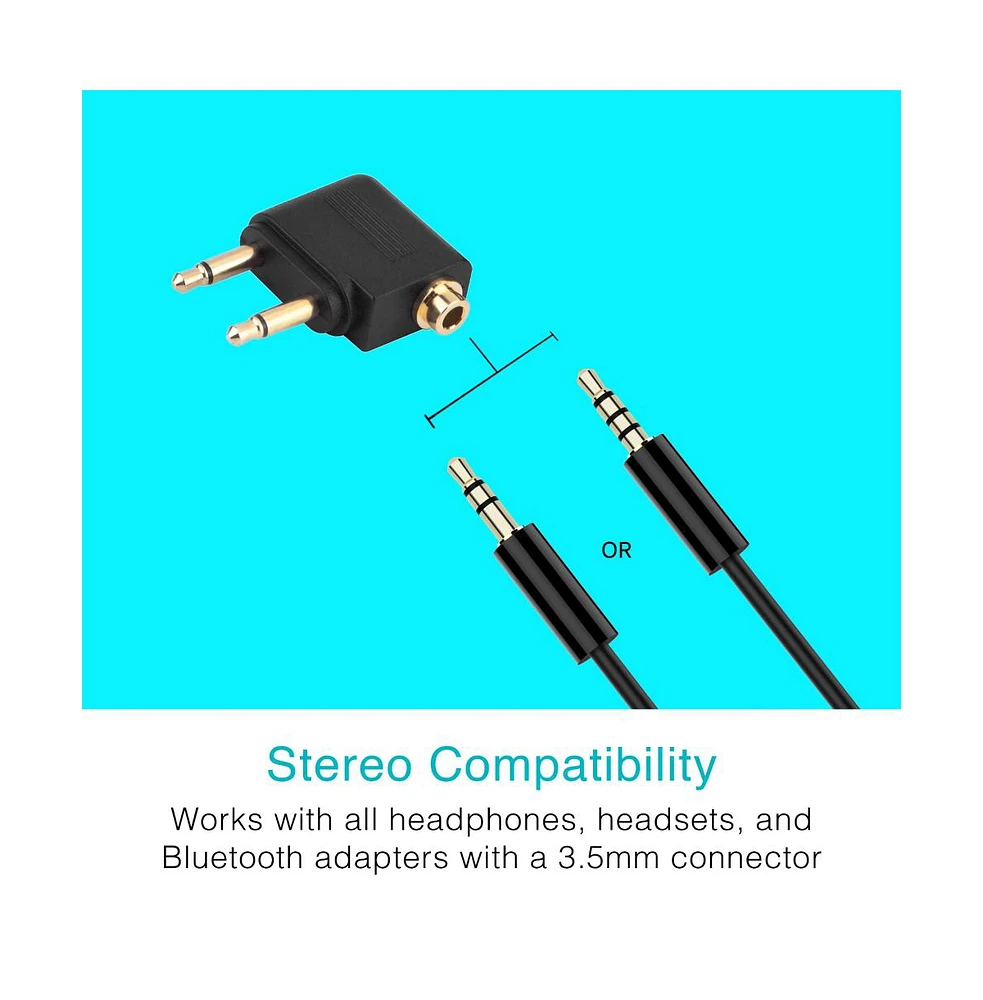 Mee audio Airplane Headphone Adapter for in-Flight Entertainment Systems
