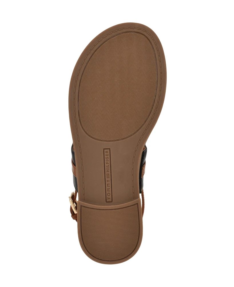 Tommy Hilfiger Women's Carree T-Strap Flat Sandals