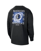 Nike Men's Black Dallas Mavericks Courtside Oversized Long Sleeve T-Shirt