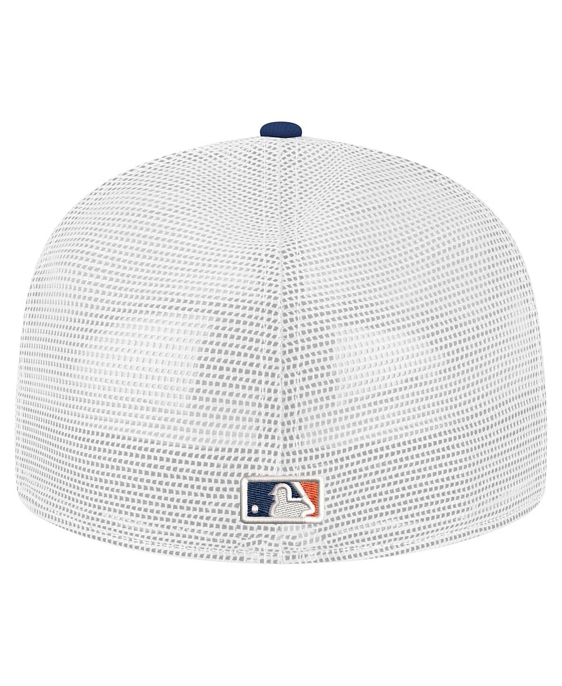 New Era Men's Navy Houston Astros Team Color 59FIFTY Trucker Fitted Hat