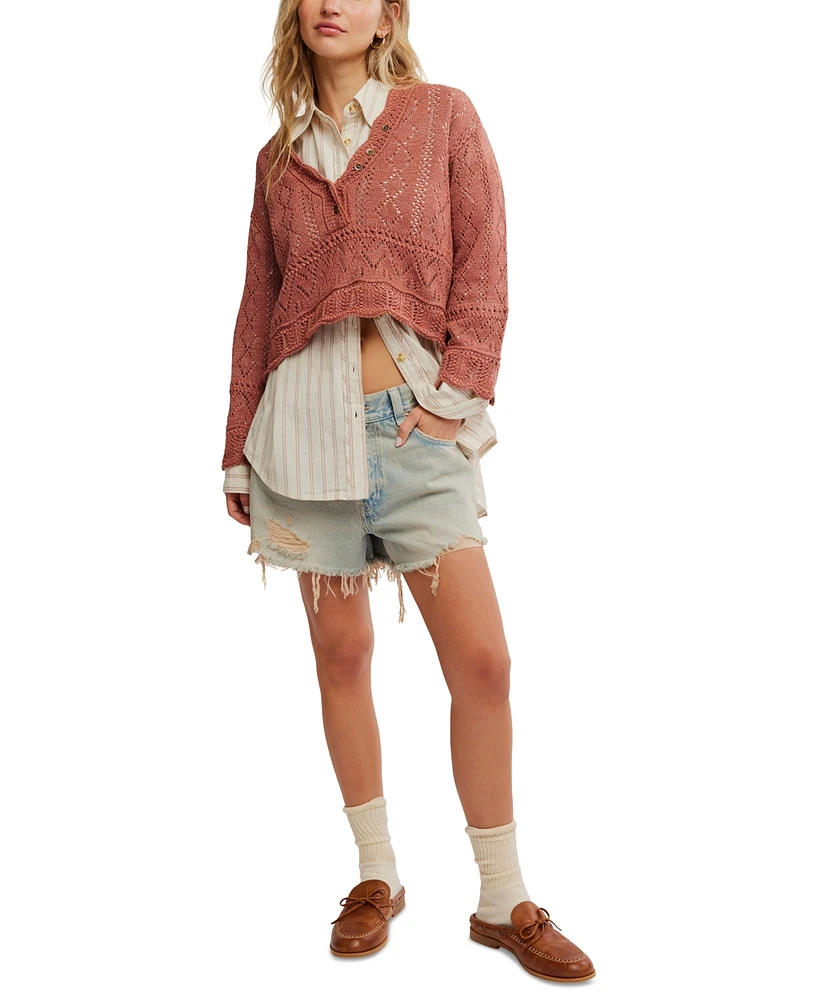 Free People Women's Charlotte Cropped Sweater