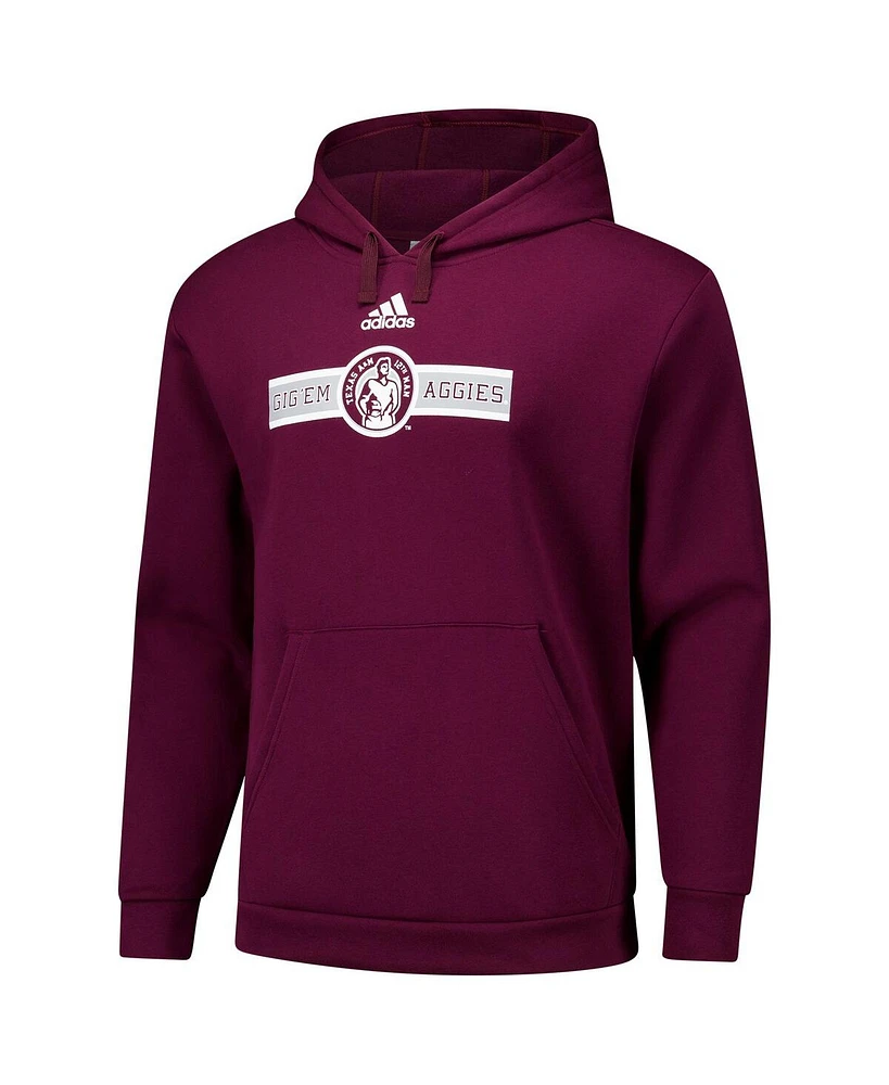 Adidas Men's Maroon Texas A M Aggies Hero Fleece Pullover Hoodie