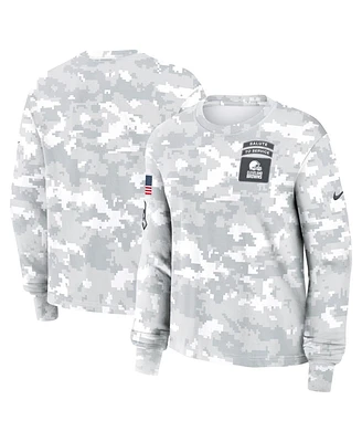 Nike Women's Cleveland Browns 2024 Salute To Service Long Sleeve T-Shirt