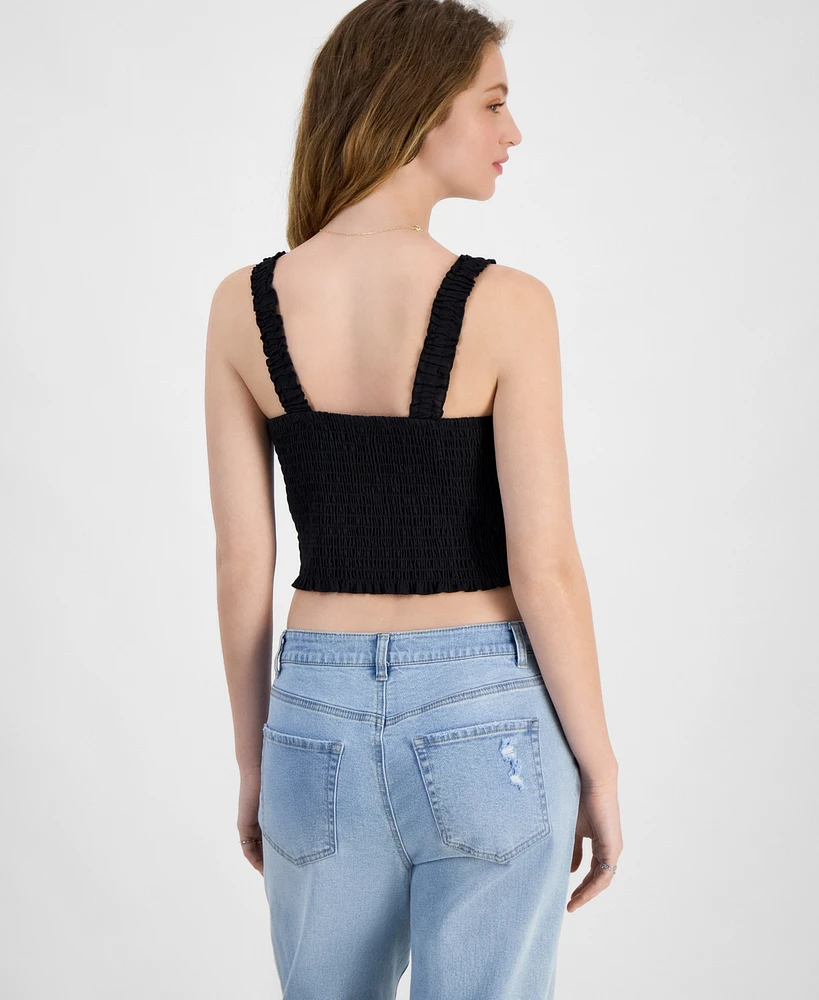 Self Esteem Juniors' Lace-Up Eyelet Sleeveless Corset