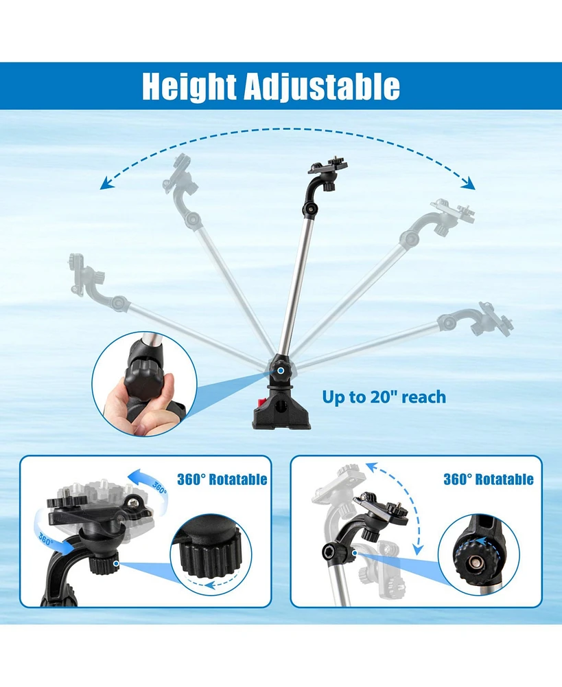 360° Rotatable Fishing Boat Kayak Accessory Set of 3