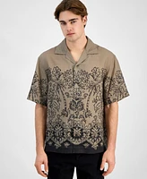 Hugo by Hugo Boss Men's Espino Oversized-Fit Liberty Floral Button-Down Camp Shirt